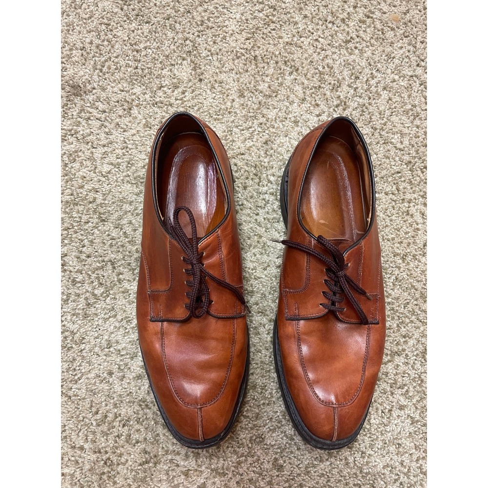 Allen Edmonds Mens 11.5 D Brown Leather Split Toe Derby Vibram Gumlite 1628